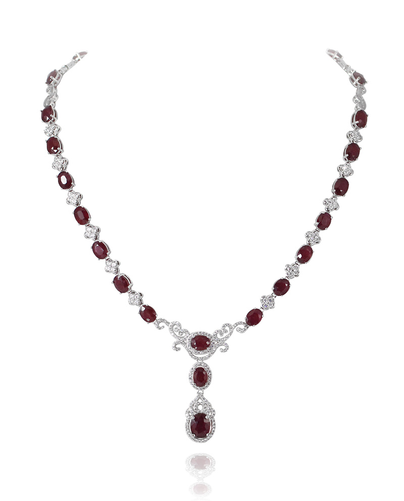 Royal Pigeon Blood Ruby Necklace - Royal Gemstone Collection