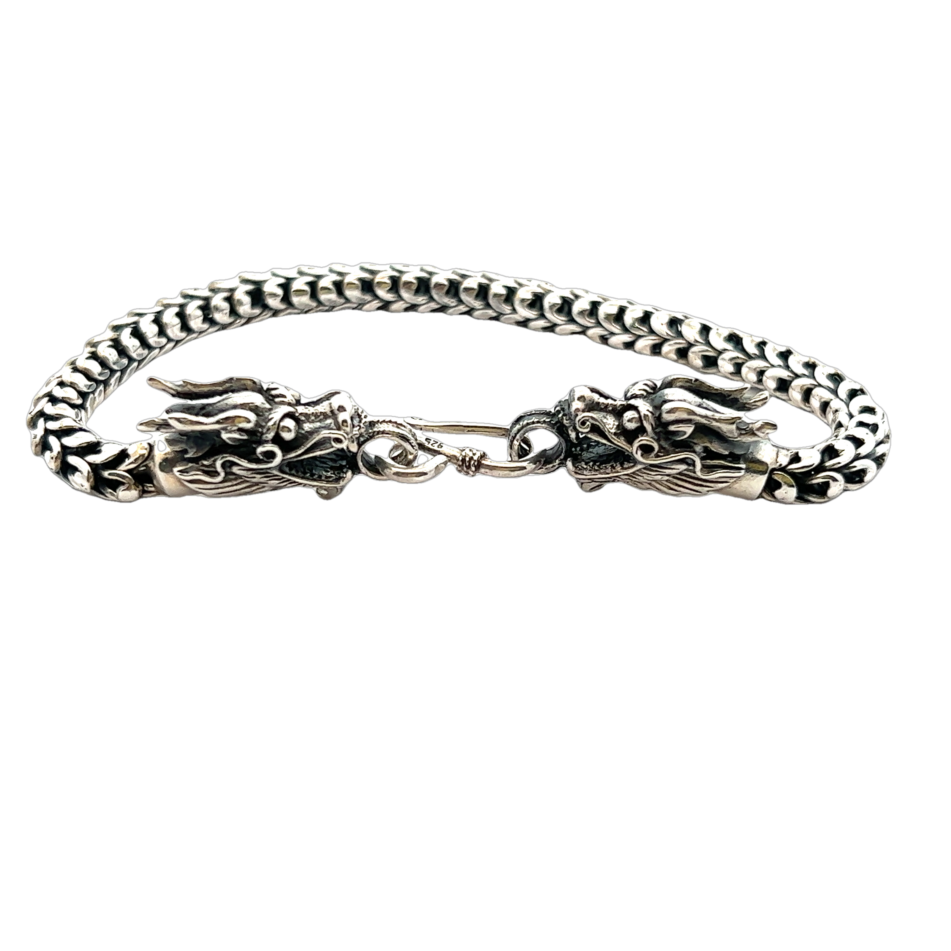 Sterling Silver Dragon Bracelet Men, Braided Leather Black Bracelet, Dragon  Jewelry, Smaug Armband, Husband Gift - Etsy